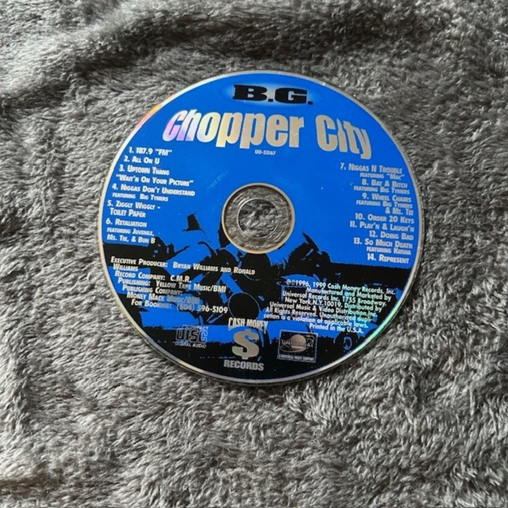 B.G. Chopper City CD Cash Money Records Lil Wayne Juvenile Hot Boys
